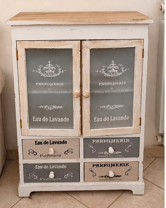 Mobiletto Vetrinetta Shabby Chic