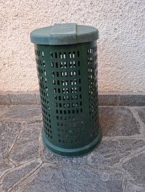 Bidone verde spazzatura / immondizia