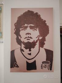 Maradona dios quadro tela 