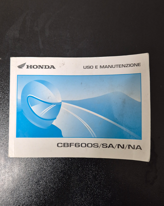 Libretto uso e manutenzione Honda CBF 600 S