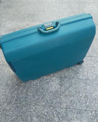 valigia trolley Samsonite blu petrolio 