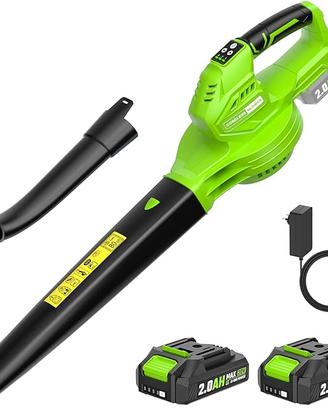 Soffiatore a Batteria con 2×2.0Ah，20V Soffiatore p