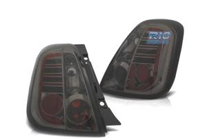 FANALI FIAT 500 07-15 LED FONDO CROMATO FUME