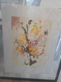 Litografia Ernesto Treccani su carta pregoata