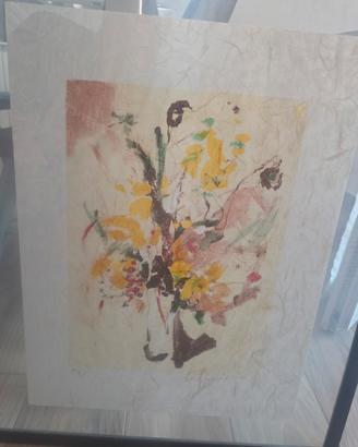 Litografia Ernesto Treccani su carta pregoata