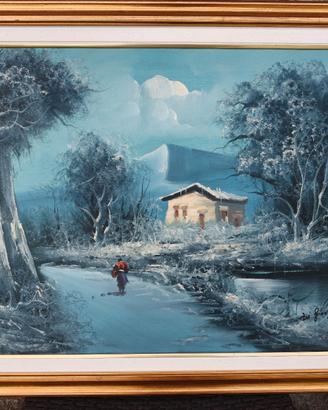 Quadro paesaggio invernale