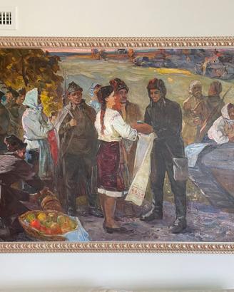 Grande olio su tela Smolin Nikolai