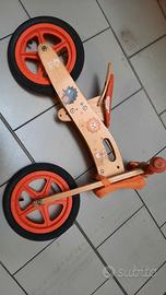 Bici legno senza pedali