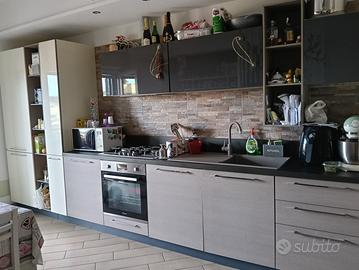 Cucina lineare 4 metri con frigo