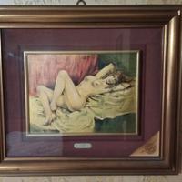 dipinto cartie ' donna nuda '