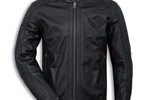 Giacca da moto in pelle Ducati Meccanica Nera 56