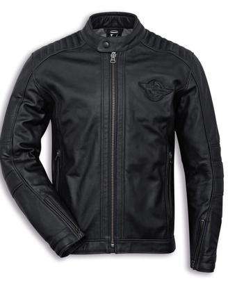 Giacca da moto in pelle Ducati Meccanica Nera 56