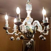 lampadario +2 abajour Capodimonte