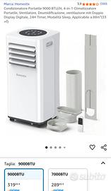 Condizionatore Portatile 9000 BTU/H, 4-in-1 