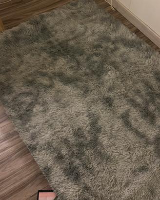 Tappeto shaggy grigio 200x100 cm
