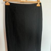 Gonna a tubino gessato