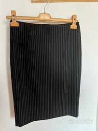 Gonna a tubino gessato