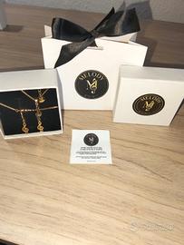 set collana orecchini bracciale chiave di violino 