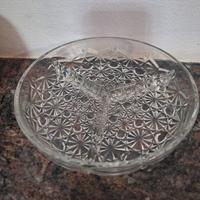 piatto centrotavola diviso in vetro