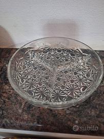piatto centrotavola diviso in vetro