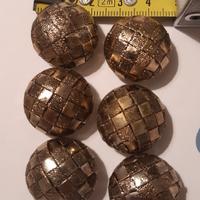 Set 6 bottoni vintage argento