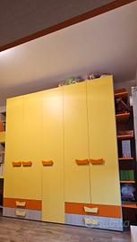 Armadio camera e letto soppalco 