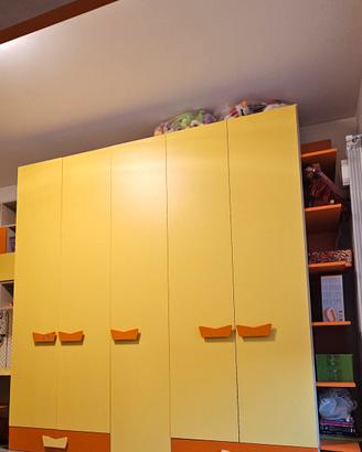 Armadio camera e letto soppalco 