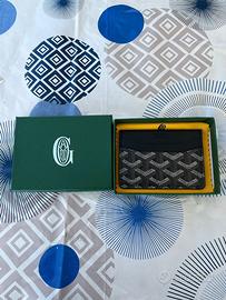 portacarte goyard paris nero con scatola