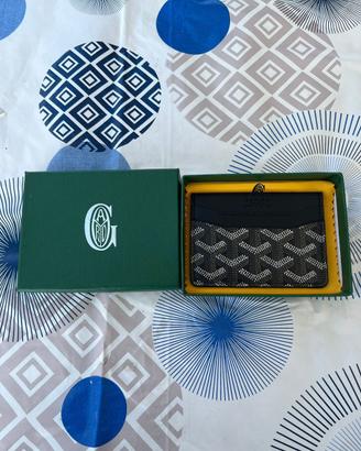 portacarte goyard paris nero con scatola