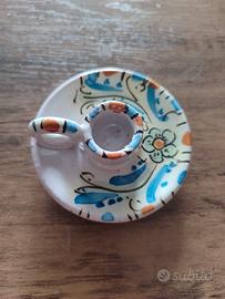 mini portacandele in ceramica 