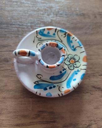mini portacandele in ceramica 