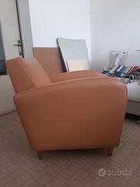 Poltrona in pelle