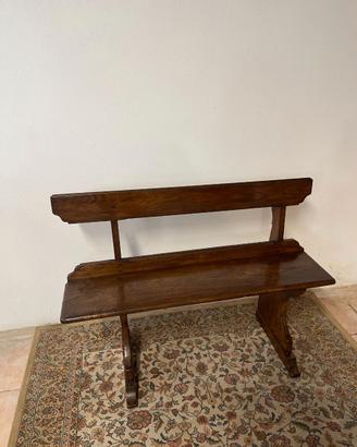Panca da chiesa in legno di noce