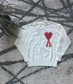 Maglione Ami Paris bianco taglia S