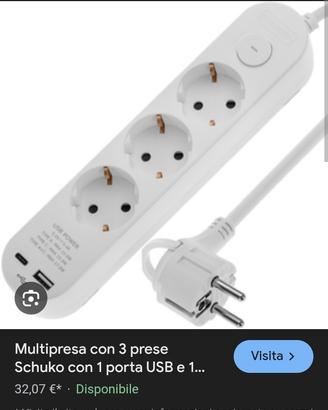 multipresa ricarica usb