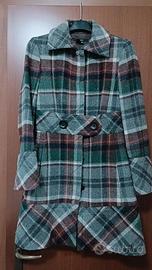 Cappotto midi - quadri - 80% lana