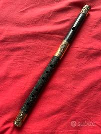 Flauto traverso in Giada con inserti