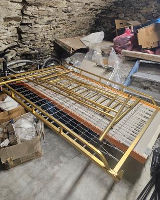 letto una piazza e mezza in ottone 