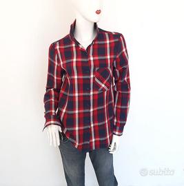 Camicia cotone quadri blu rosso bianco. Zara  S