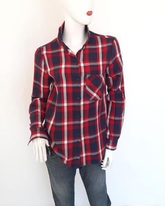 Camicia cotone quadri blu rosso bianco. Zara  S