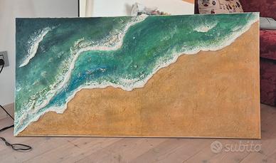 quadro materico 120x60 cm