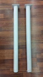 gambe tavolo acciaio bianche 