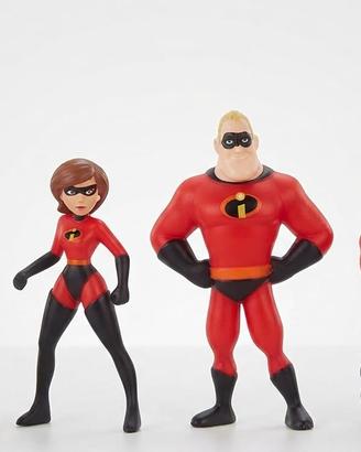 Set 4 action figures gli incredible disney pixar