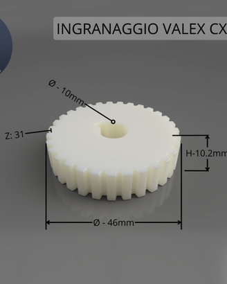 IngranaggioTornio Valex CX 350 250 Compatibile Rin