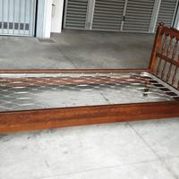 letto in legno + rete ( possib. coppia )