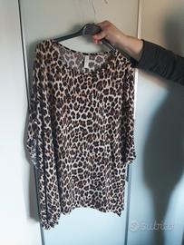 Camicia Deva Moda con Stampa Leopardata T.U.