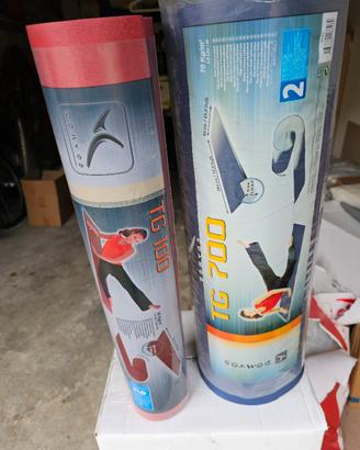 2 tappetini yoga/corpo libero decathlon 