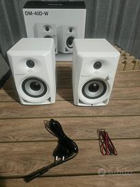 Coppia Monitor Pioneer DJ DM-40D-W Bianchi 