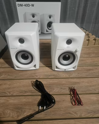 Coppia Monitor Pioneer DJ DM-40D-W Bianchi 