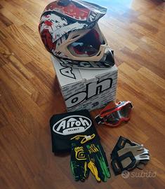 CASCO AIROH DOME SQUAD RED MOTOCROSS